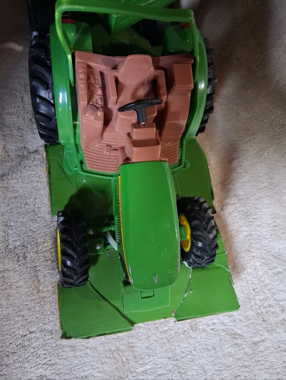 John Deere Green Toy Tractor with Tipping Trailer - Kids Farm Play